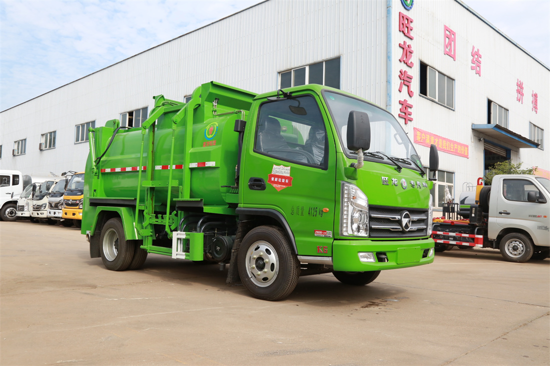 4方餐廚垃圾車(chē)-旺龍凱馬國(guó)六藍(lán)牌4方廚余泔水餐廚垃圾車(chē)廠家（方罐）
